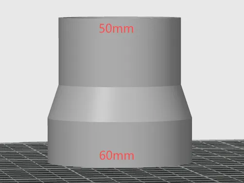 60mm变径50mm排气管道接头