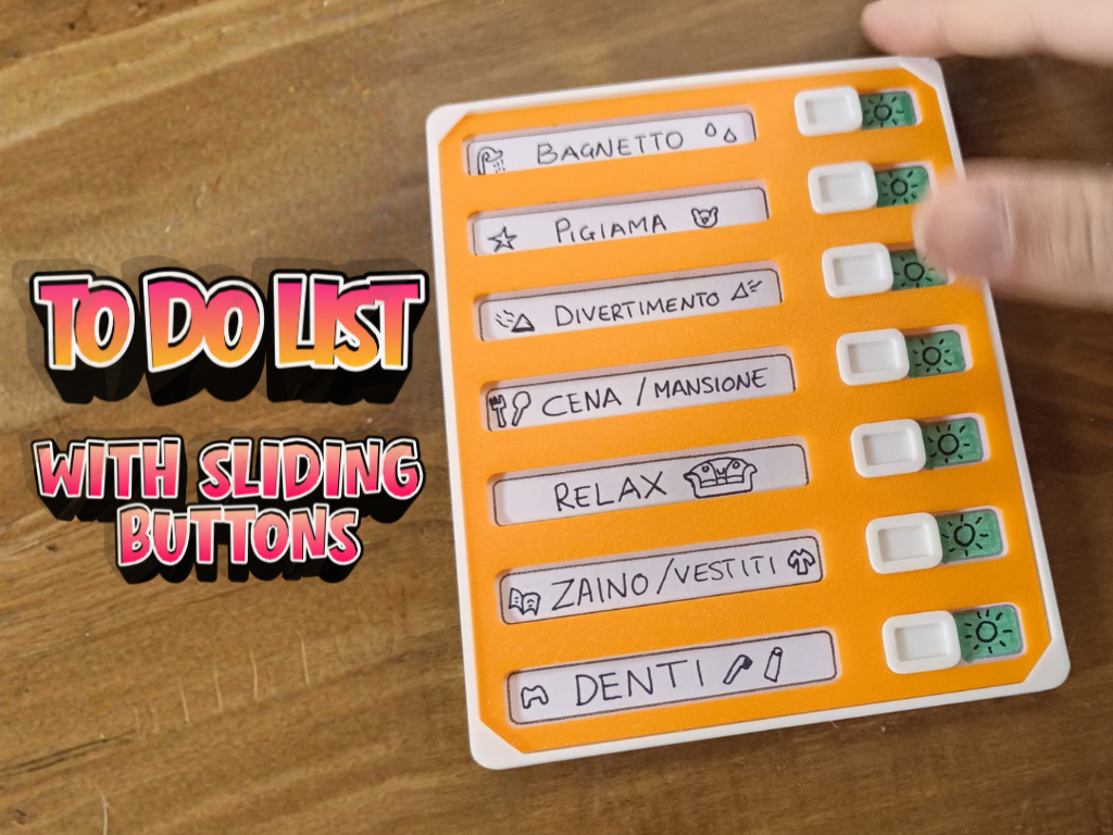 To do list with sliding buttons NO AMS