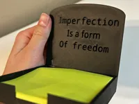 0.2mm layer, 2 walls, 2% infill-"Imperfection is freedom"