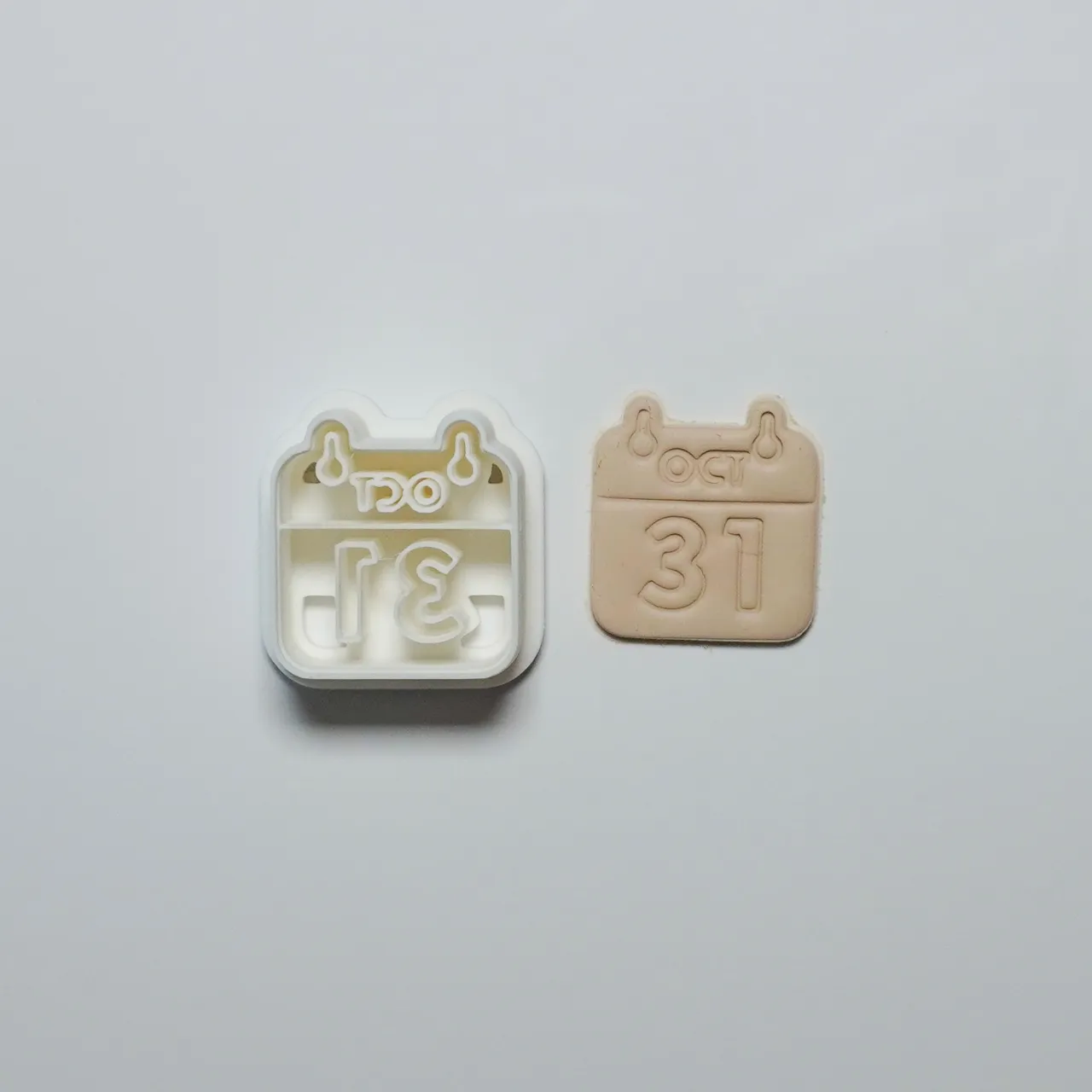 Halloween Calendar Polymer Clay Cutter Earrings view 3