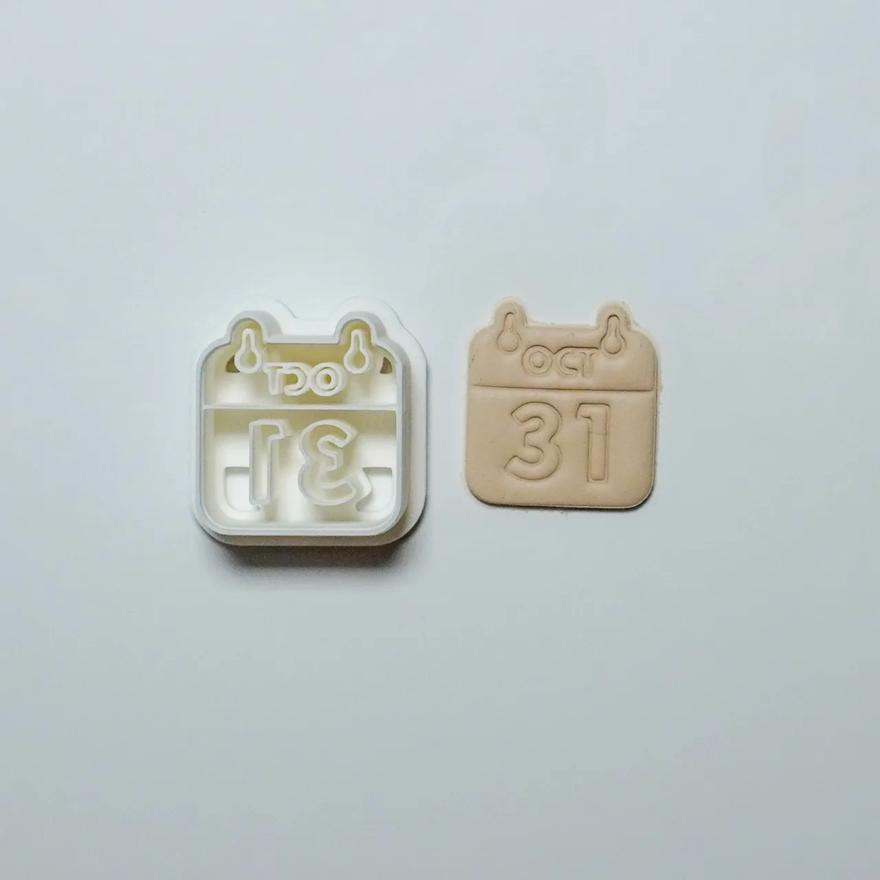 Halloween Calendar Polymer Clay Cutter Earrings view 2