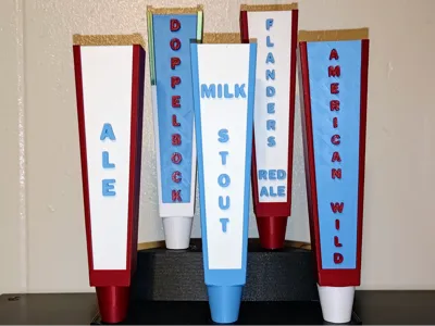 Customizable Beer Tap Handle with Swappable Plates