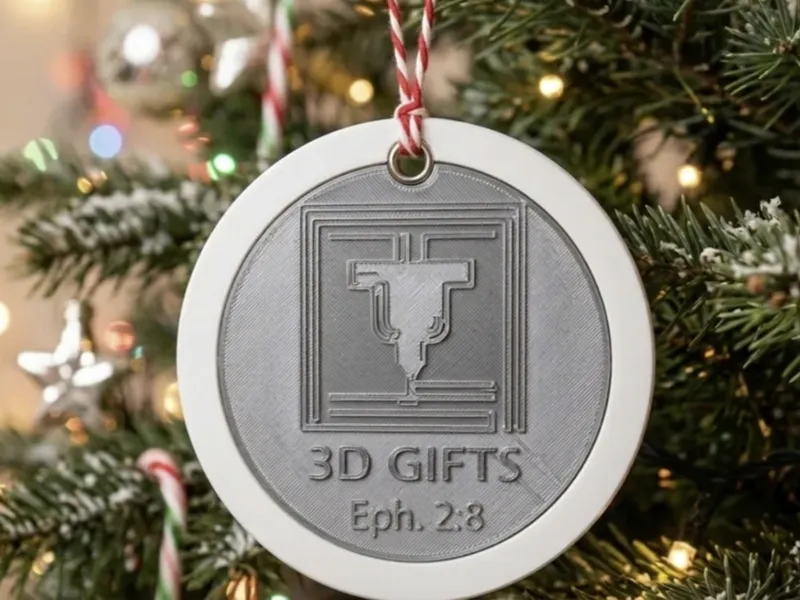 3D GIFTS Logo Christmas Ornament