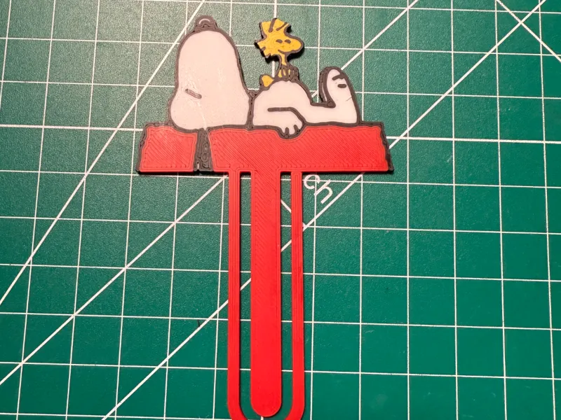 Snoopy and Woodstock on Dog House Bookmark