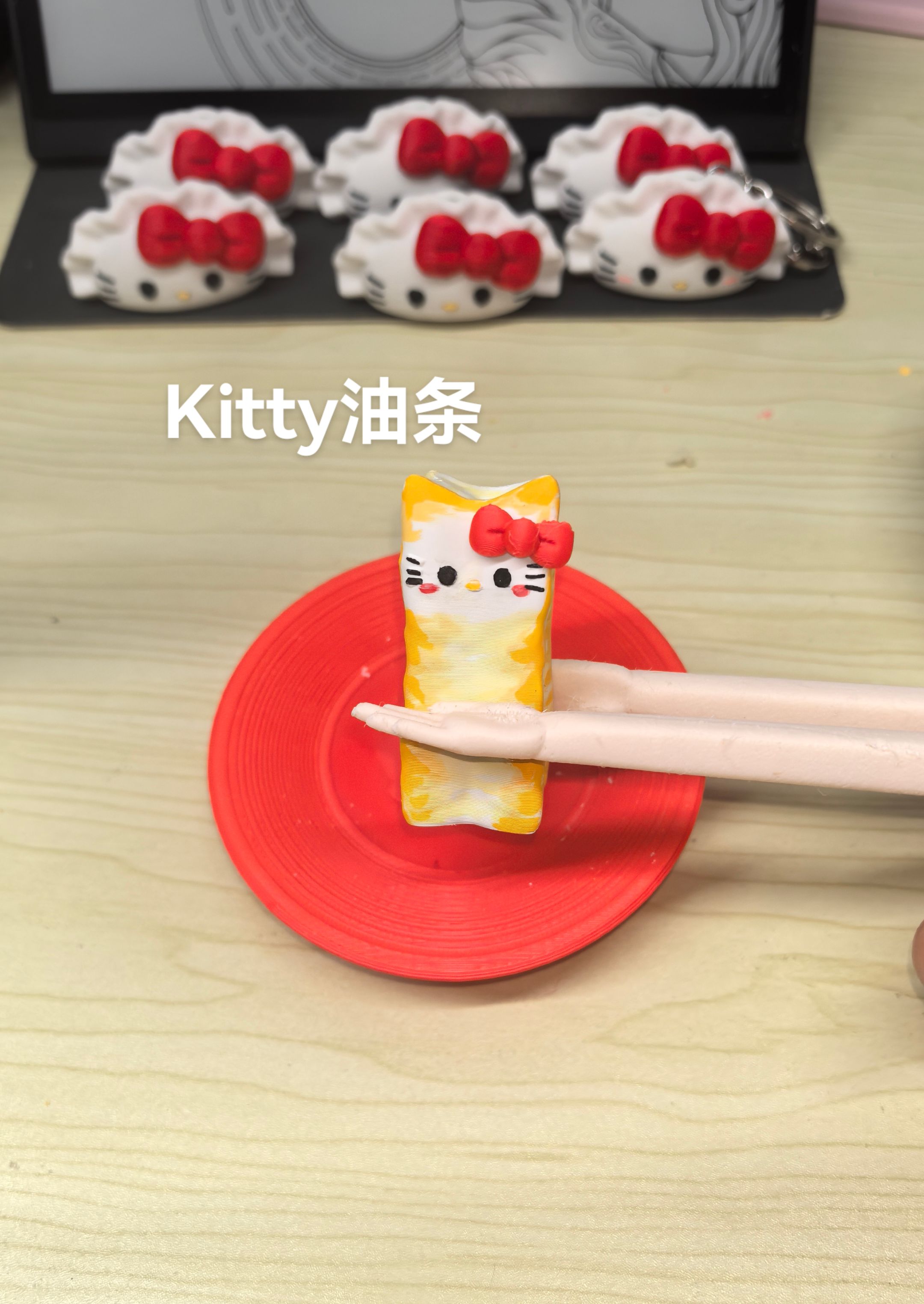 Miniatura 3 do modelo 3D kitty中式早点摆件（无需ams）