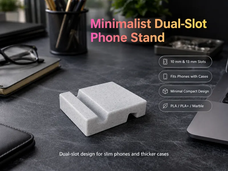 Minimalist Dual-Slot Phone Stand