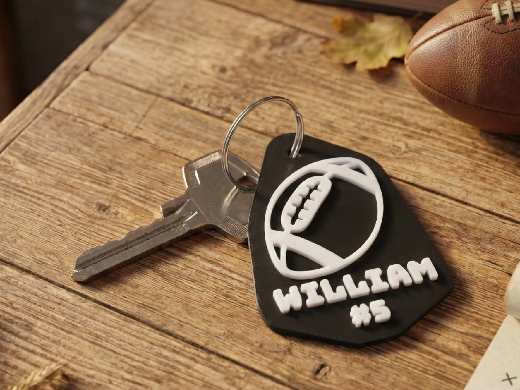 Football Keychain – Custom Name