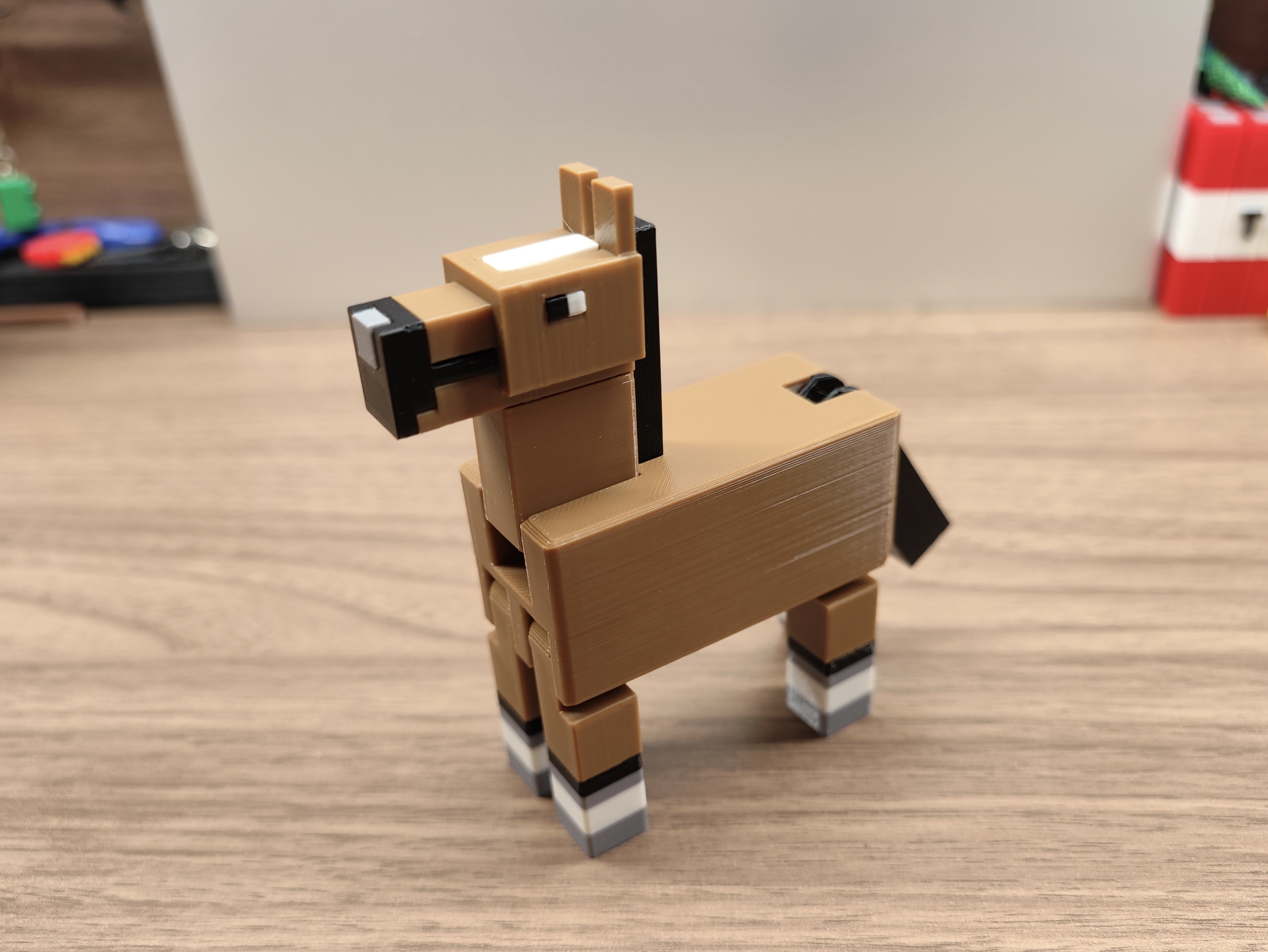 Miniatura 2 do modelo 3D 我的世界 可动关节马 分色拆件版