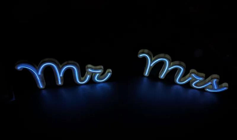 EL Wire Mr and Mrs "Neon"
