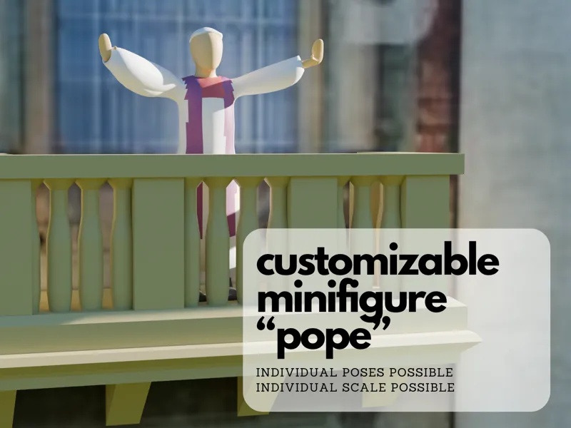 H0 Scale Minifigure "pope"