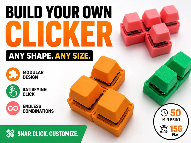 Modular Keyboard Switch Clicker | Build Any Shape