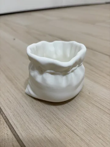Soft Bag Vase – 3D Printed Fabric-Effect Sack view 4