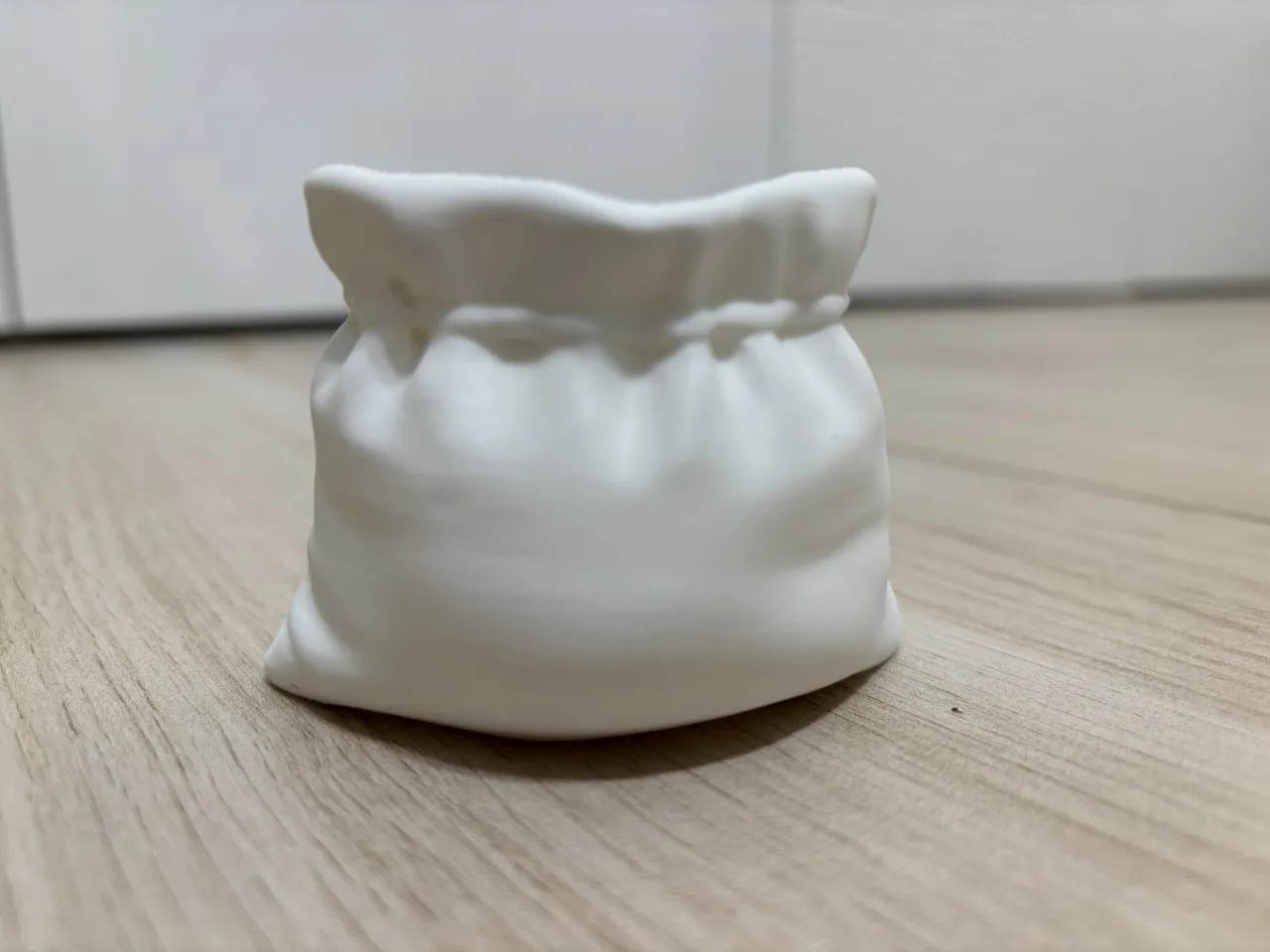 Soft Bag Vase – 3D Printed Fabric-Effect Sack view 2