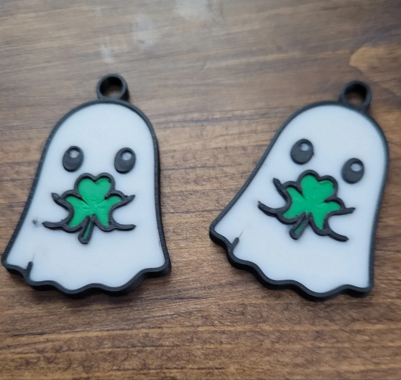 Lucky Ghost Charm / Earring – Multi-Color Print view 3