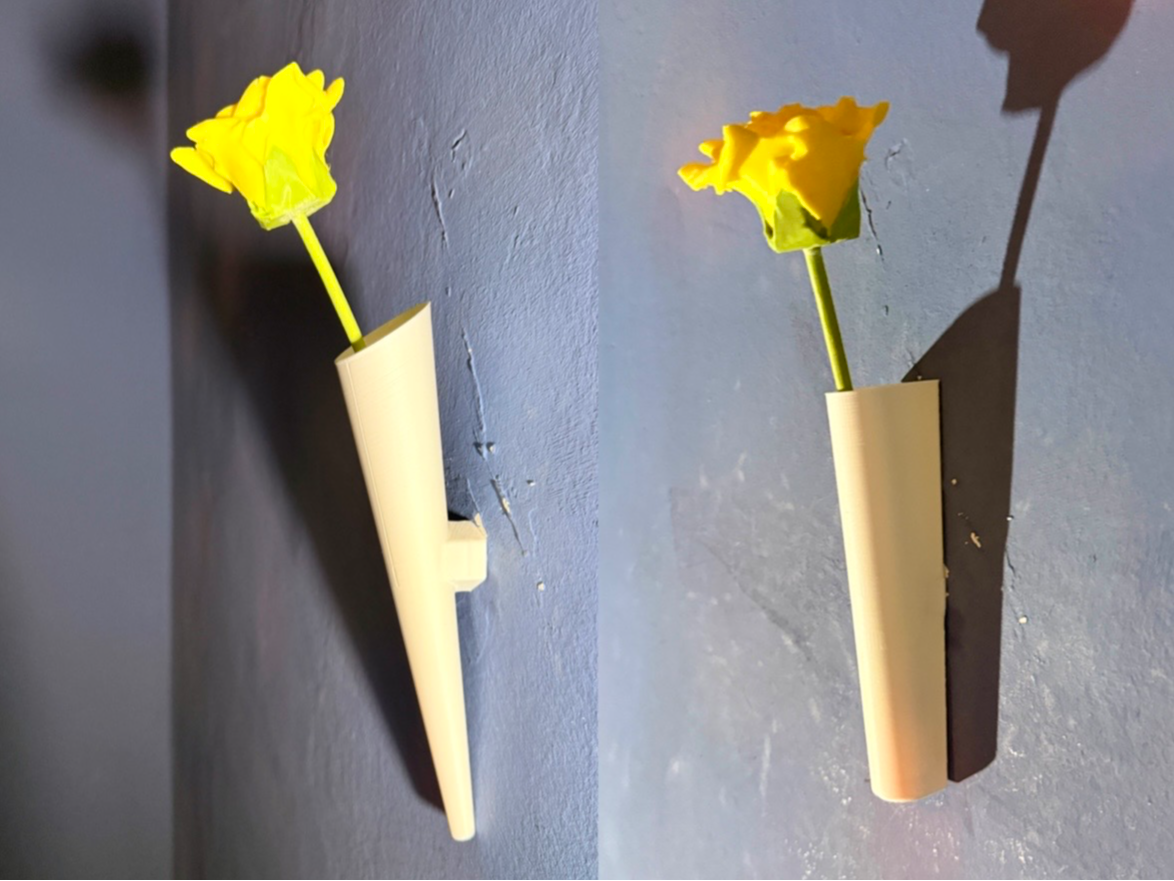 Wall mounted Vase in 6 Designs with uni. Wallmount
