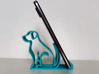 Low Poly Dog Shape Phone Stand
