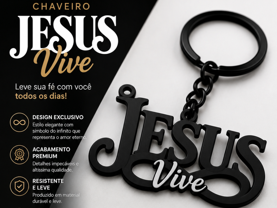 Chaveiro Jesus Vive - 1