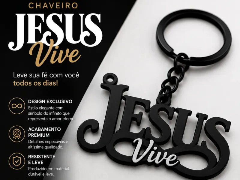 Chaveiro Jesus Vive 