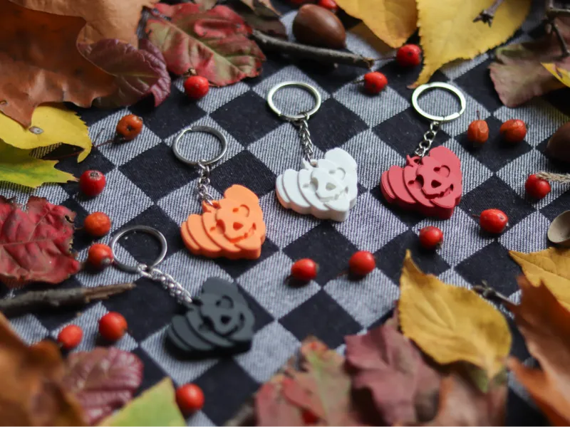 Heart Pumpkin Keychain | Autumn Series | Halloween
