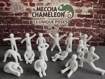 Meccha Chameleon Characters - 15 Unique Poses
