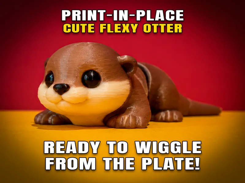 Cute Flexy Otter (Articulated Fidget Toy)