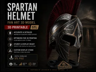 Spartan Helmet with Custom Display Stand