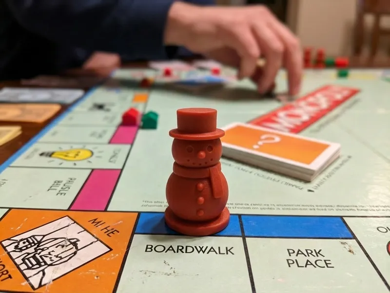 Snowman – Christmas Monopoly-Style Token