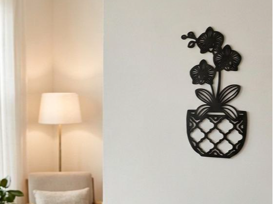 Decoracion horquidea geométrica