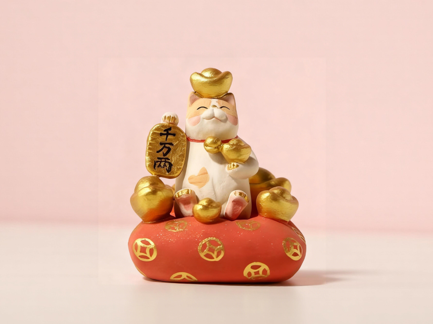 招财猫-可爱小猫招财摆件装饰女童玩具