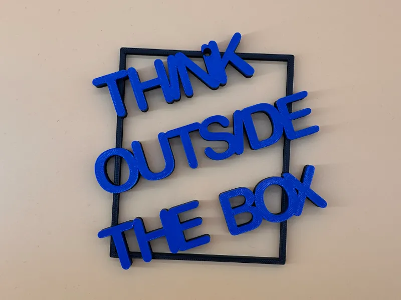 Think outside the box frame
