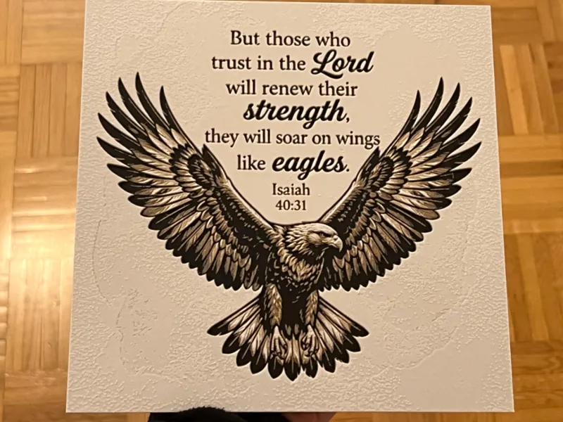 Isaiah 40:31 Bible Verse - HueForge Art (DE & EN)