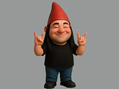 Metal Garden Gnome