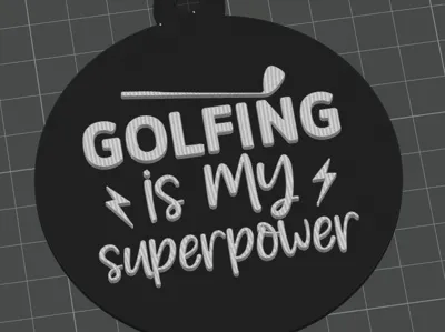 Golfing is my Superpower Bag Tag