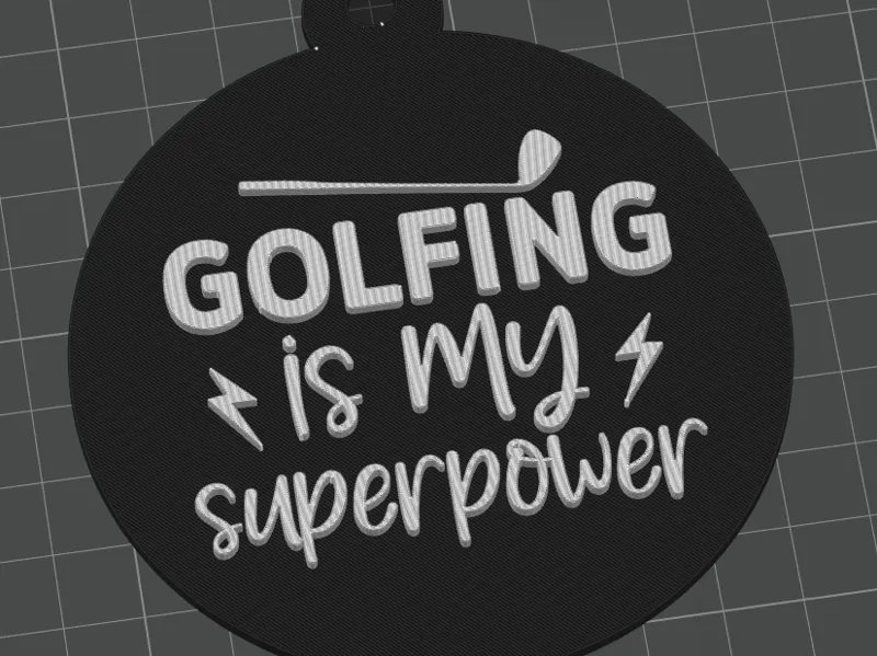 Golfing is my Superpower Bag Tag