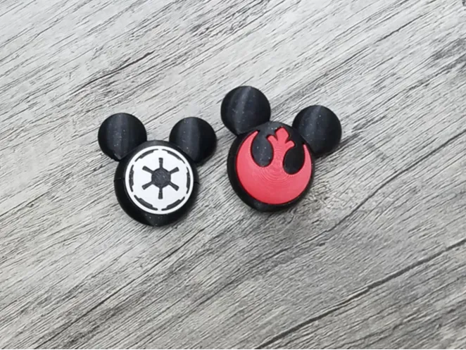 Mickey Ears Rebel and Empire Keychains