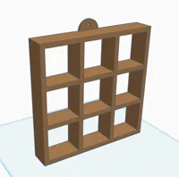 Petite étagère murale à 9 cases avec suspension — photo 2