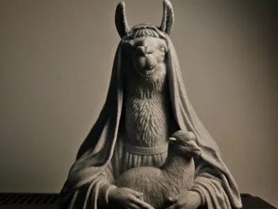 Lama Donna – Artistic 3D Printable Statue