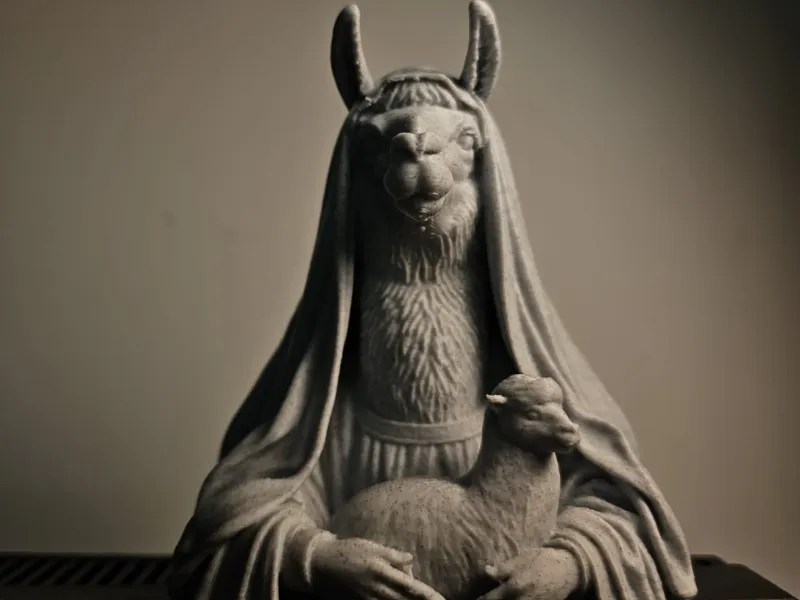 Lama Donna – Statua artistica stampabile in 3D
