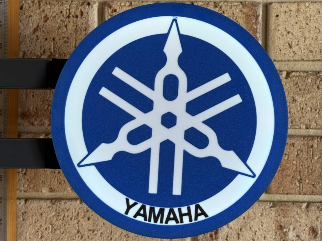 Yamaha 2 Sided lightbox wall mount LED Sign