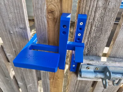 Gate Latch With Optional Braille