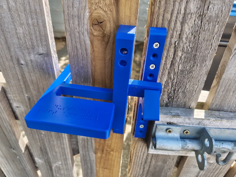 Gate Latch With Optional Braille