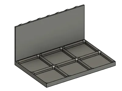 Parametric Gridfinity shelf for the Sliplok System
