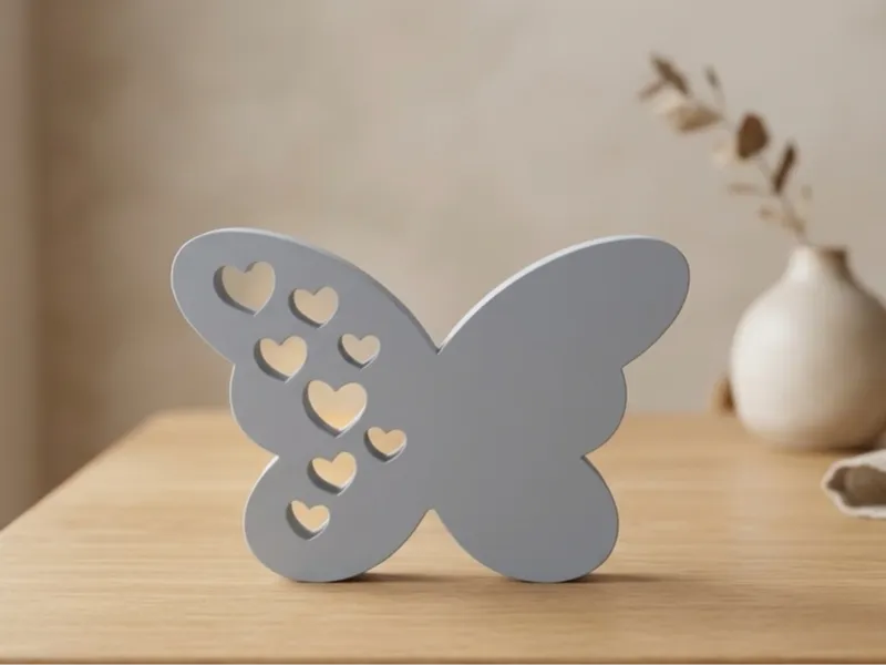 Schmetterling mit Herz-Details