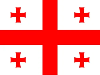 Georgia flag key chain 