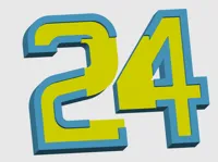 #24 with outline
