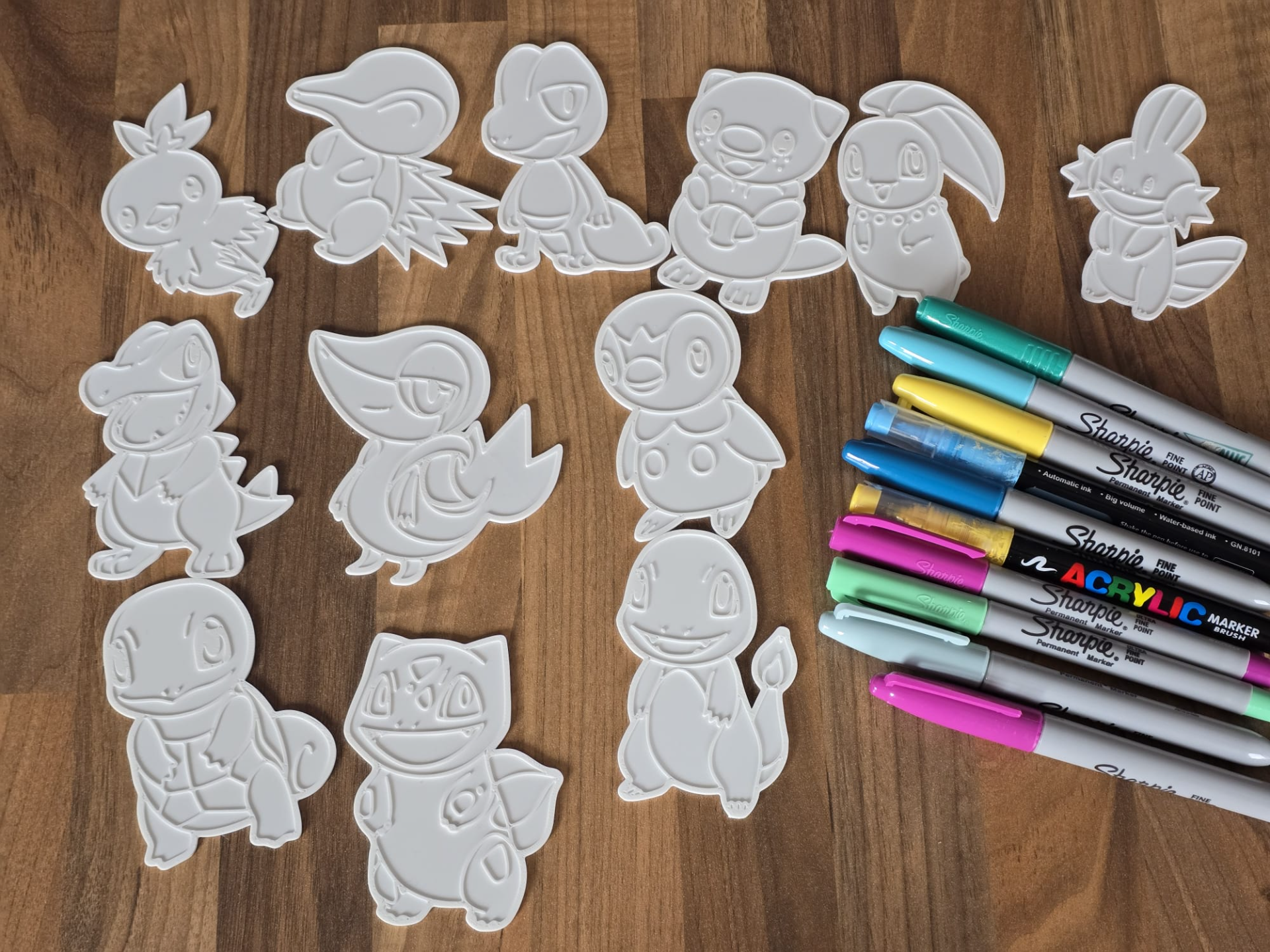 Starter Pokemon Gen Coloring Craft Pack DIY