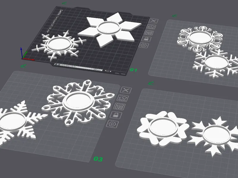 Christmas Snowflake LED candle light tealight
