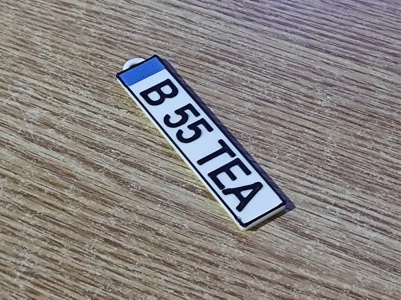 European License Plate - Customizable - NO AMS