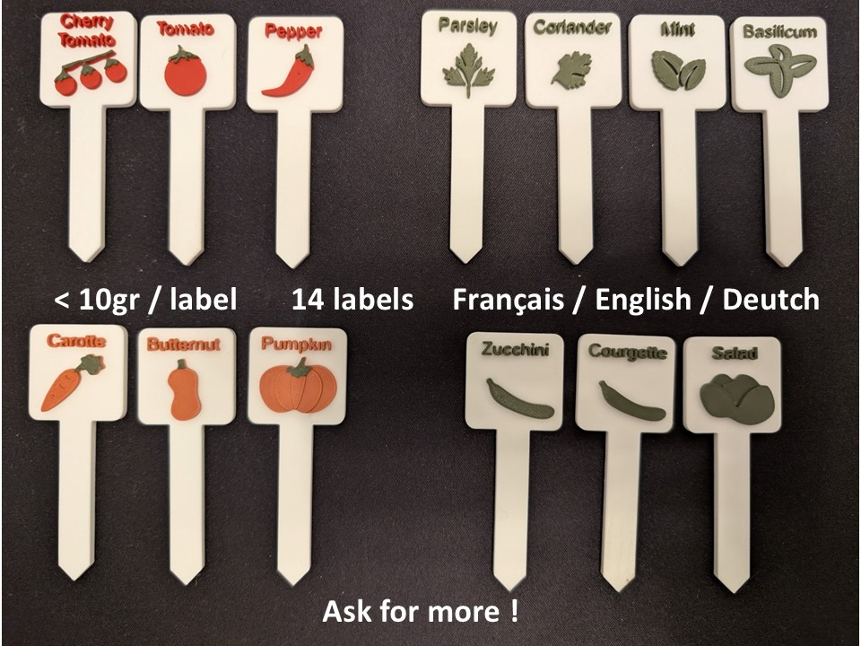 Etiquettes potager, semis, dinette