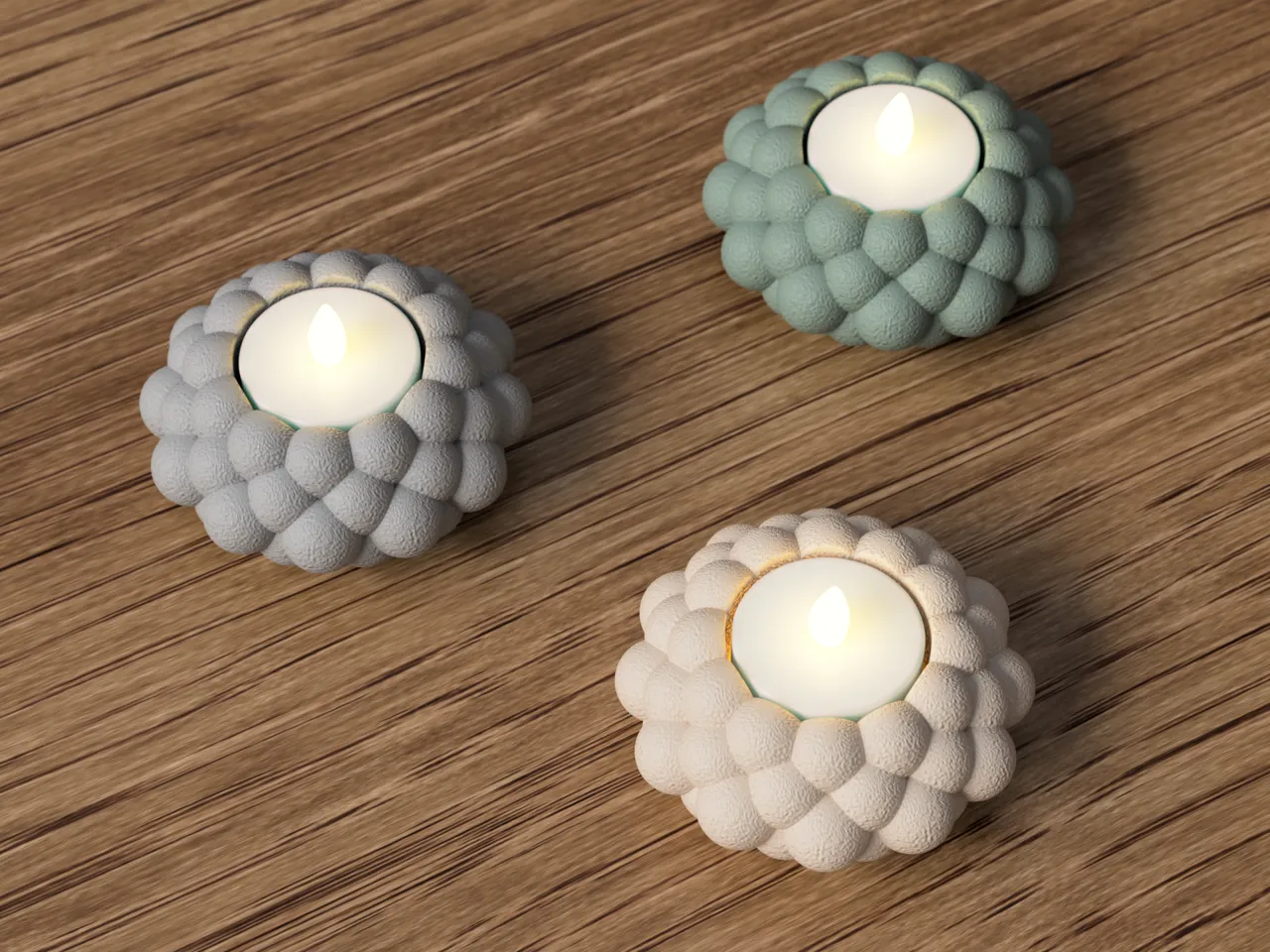 Bubble LED Tealight Holder view 2